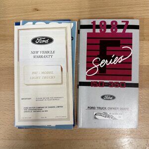 1987 F Series 150-350 Ford Truck Owner/Operating Guide, Warranty, Brochures